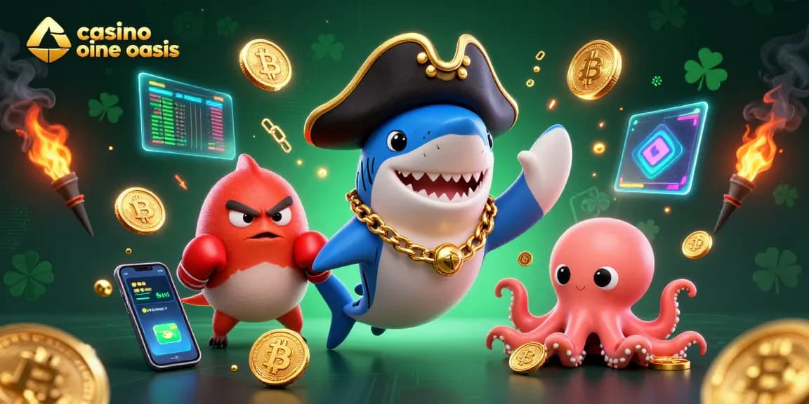 Experience the thrill of winning in casino ohne oasis with dynamic characters and vibrant crypto elements.