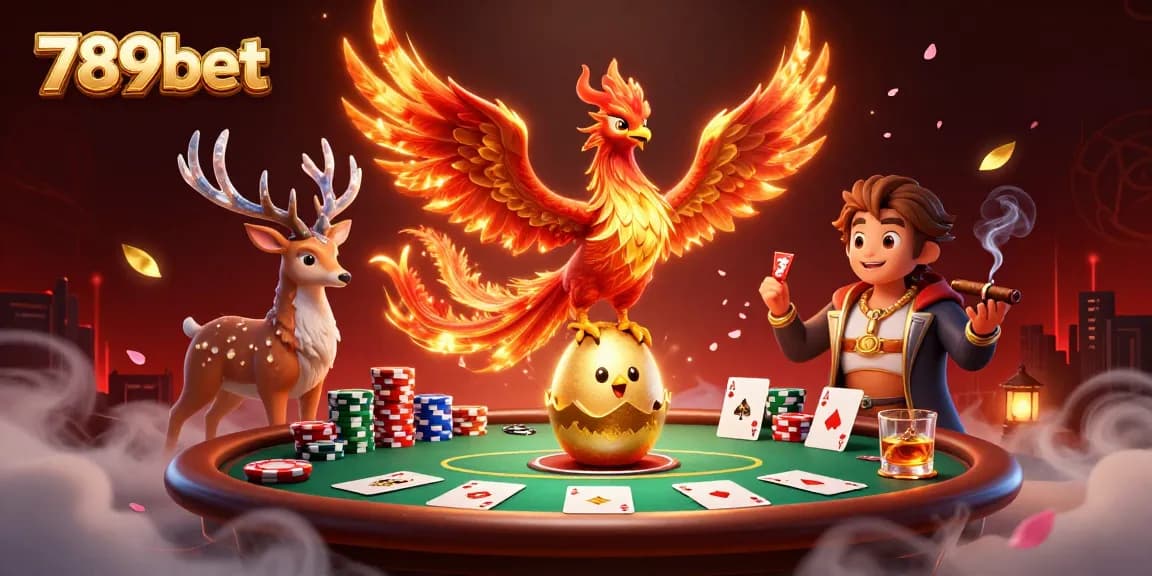 Experience the thrill of 789bet with vibrant poker elements and mystical characters.