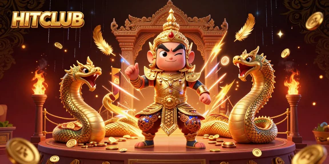 Engage in thrilling gameplay at HITCLUB with our vibrant casino illustration featuring dynamic characters and game elements.
