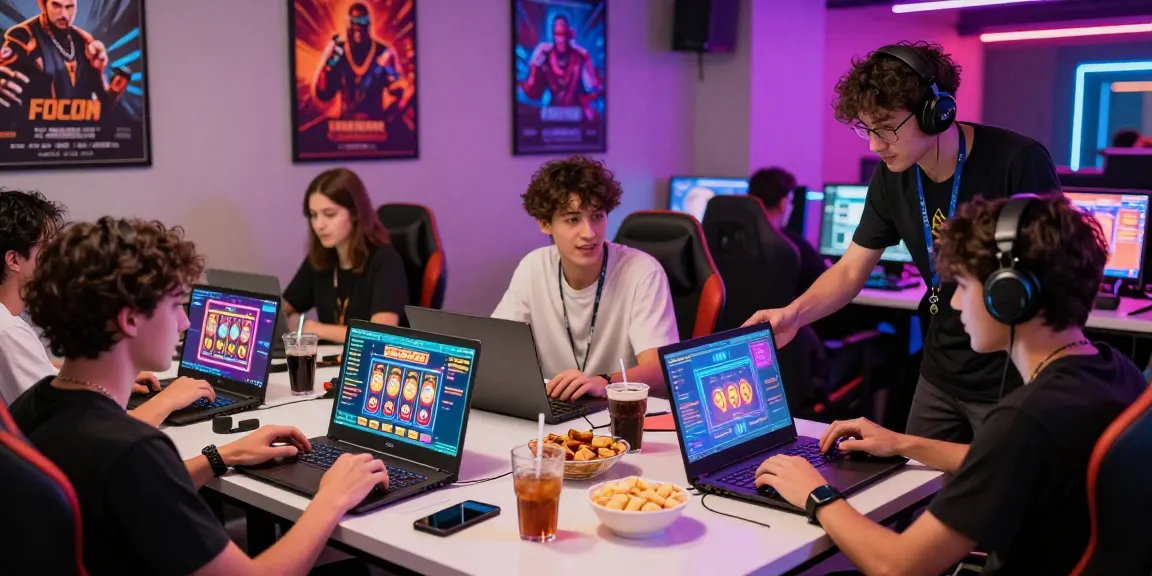 Keseruan bermain di kiwtoto, pemain menikmati pengalaman bermain togel online dengan antusias di ruang gaming modern.