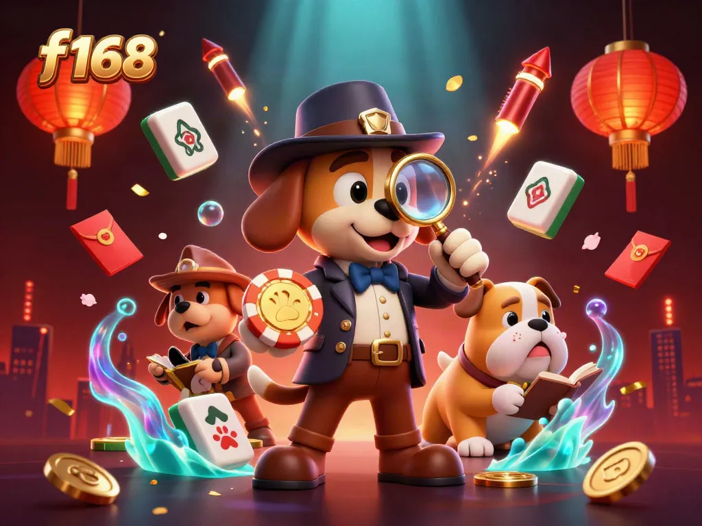 Experience thrilling gameplay at f168 with cartoon characters discovering hidden treasures among casino elements.