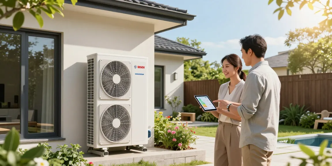 Energy-efficient wärmepumpe bosch installed in a modern home, showcasing sustainable heating solutions.