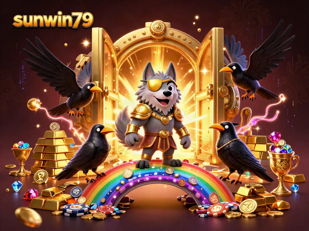 Experience the thrill at sunwin79 with a vibrant Norse-themed casino world, showcasing epic characters and treasures.