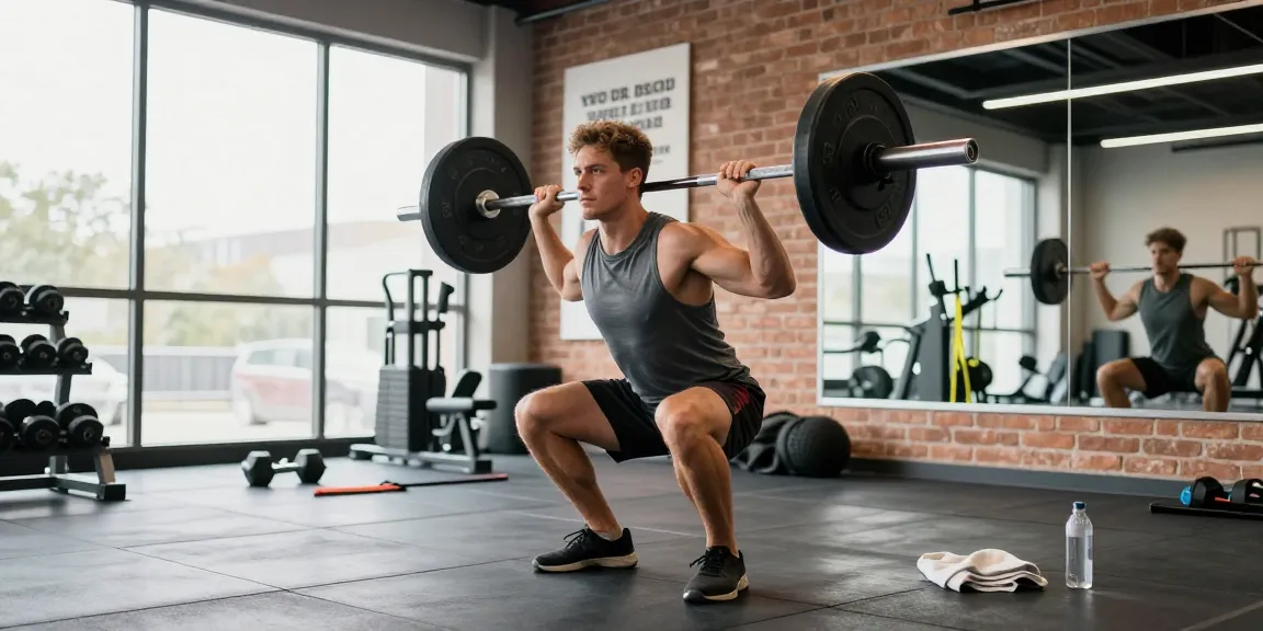 Anabolika kaufen für mehr Muskelaufbau im Fitnessstudio mit motiviertem Sportler beim Training.
