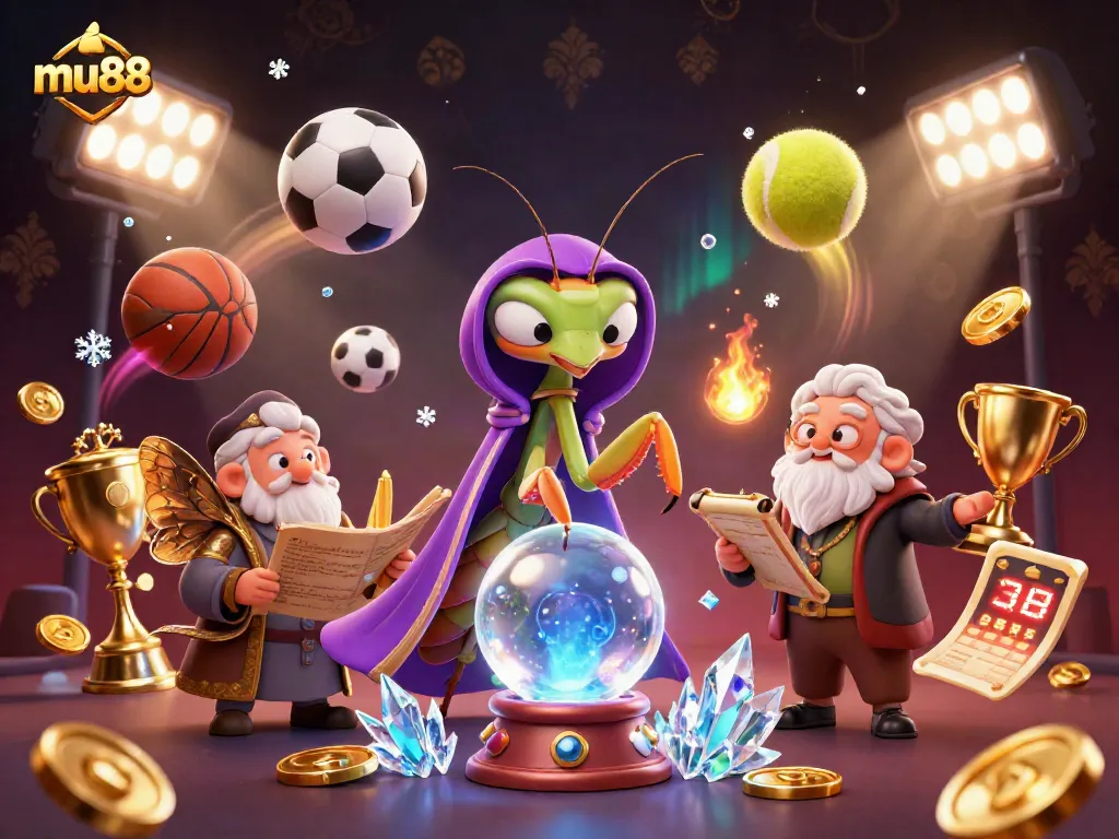 Experience the excitement of mu88 sports betting with fortune tellers and vibrant game elements.