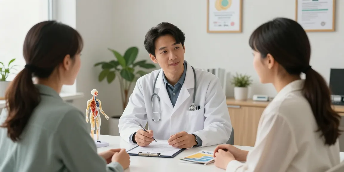 In einer modernen Arztpraxis diskutieren Arzt und Patient über Polyneuropathie Symptome.