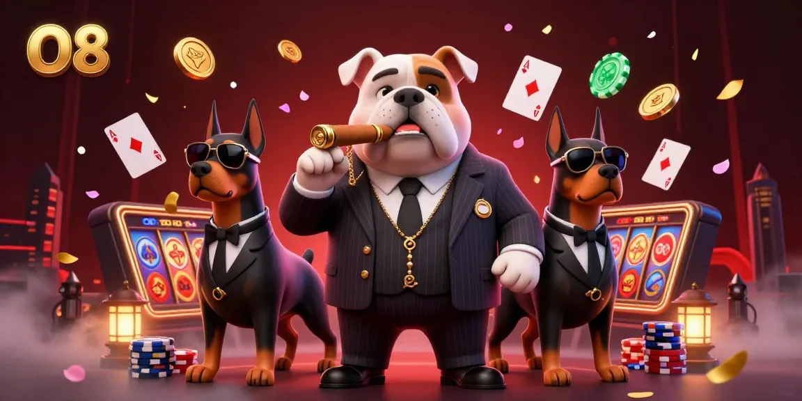 Experience thrilling gaming at O8 with lively characters and vibrant casino elements.