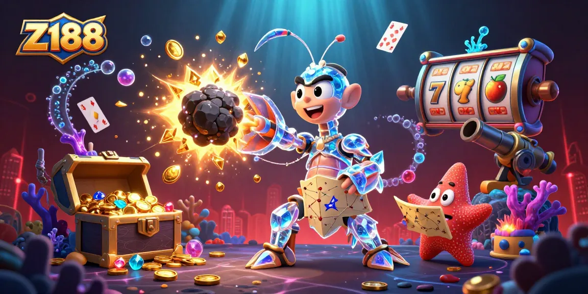 Z188 offers dazzling jackpot games with vibrant graphics and treasures galore in an underwater casino adventure.
