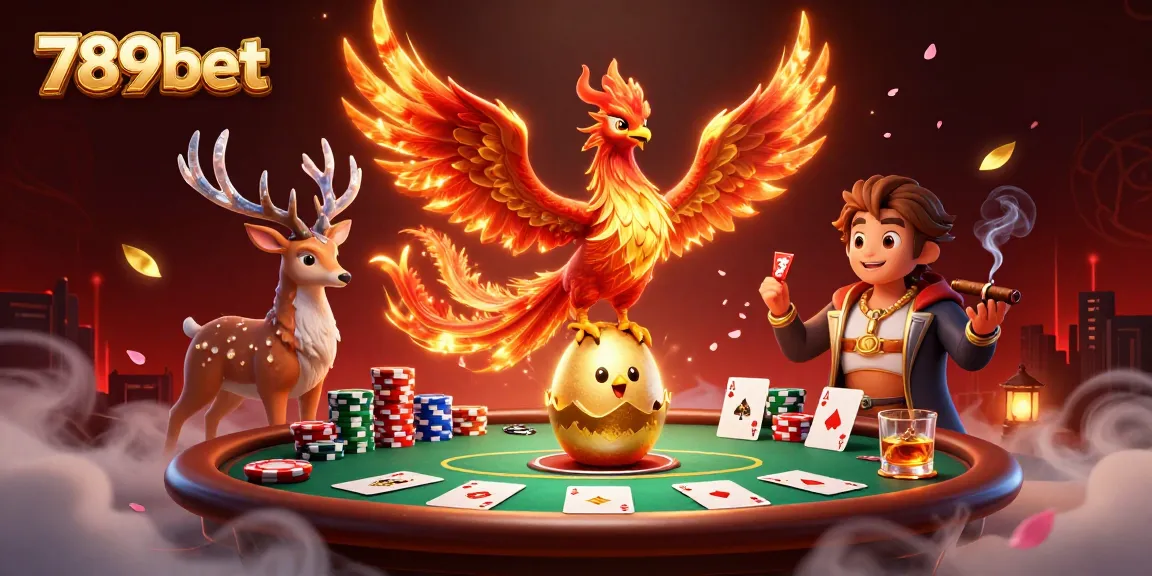 Experience the thrill of 789bet with vibrant poker elements and mystical characters.