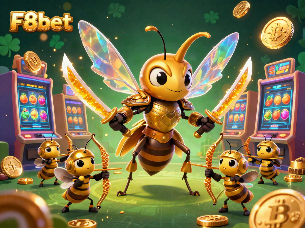 Engage with F8bet's vibrant casino experience featuring characters and rich game elements.