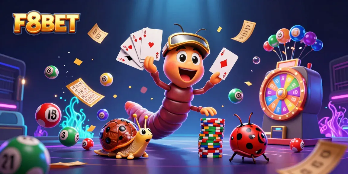 Engage in thrilling gameplay at F8BET with the excitement of colorful lottery balls and a dynamic casino atmosphere.