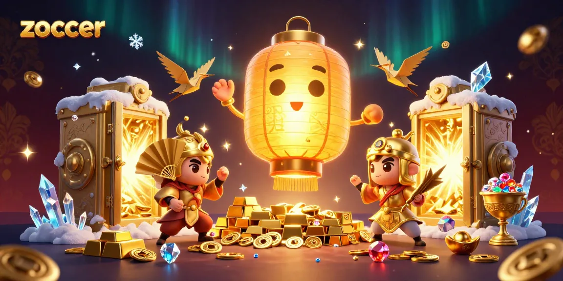 Zoccer's dynamic casino scene showcases a glowing lantern spirit, golden treasures, and vibrant cultural elements.