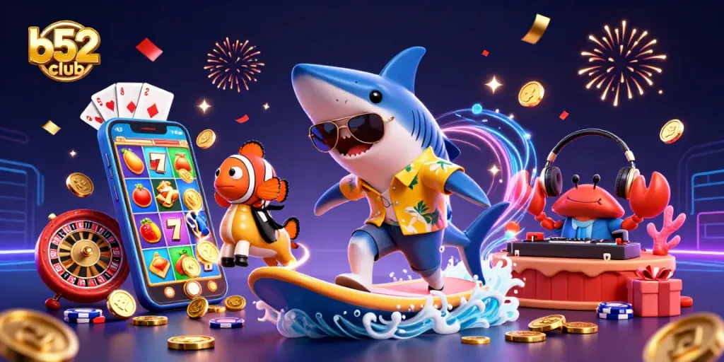 Bettors at b52club immerse in colorful slot games with vibrant graphics and dynamic elements