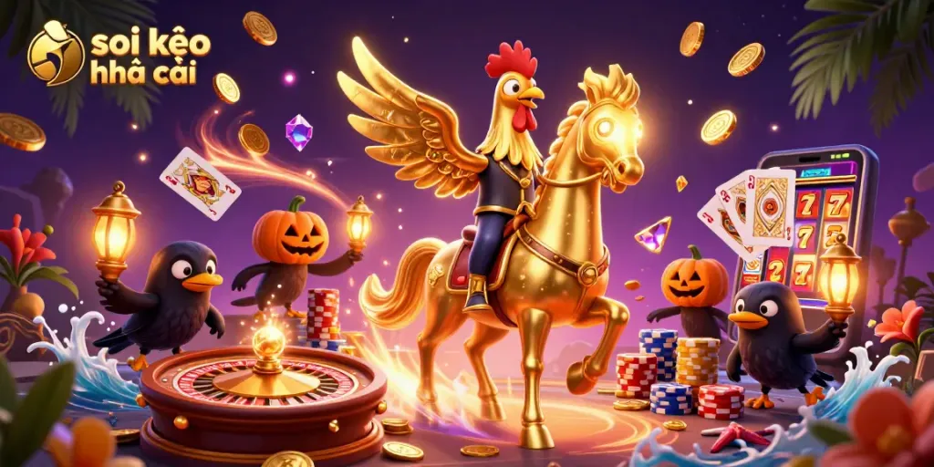 Secure winning strategies with soi kèo nhà cái amidst a vibrant casino scene filled with dynamic game elements.