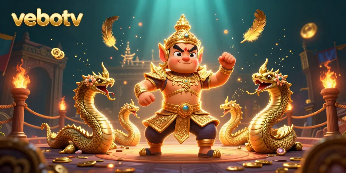 Stream on vebotv for thrilling live football action with a guardian and Naga in a dynamic scene.