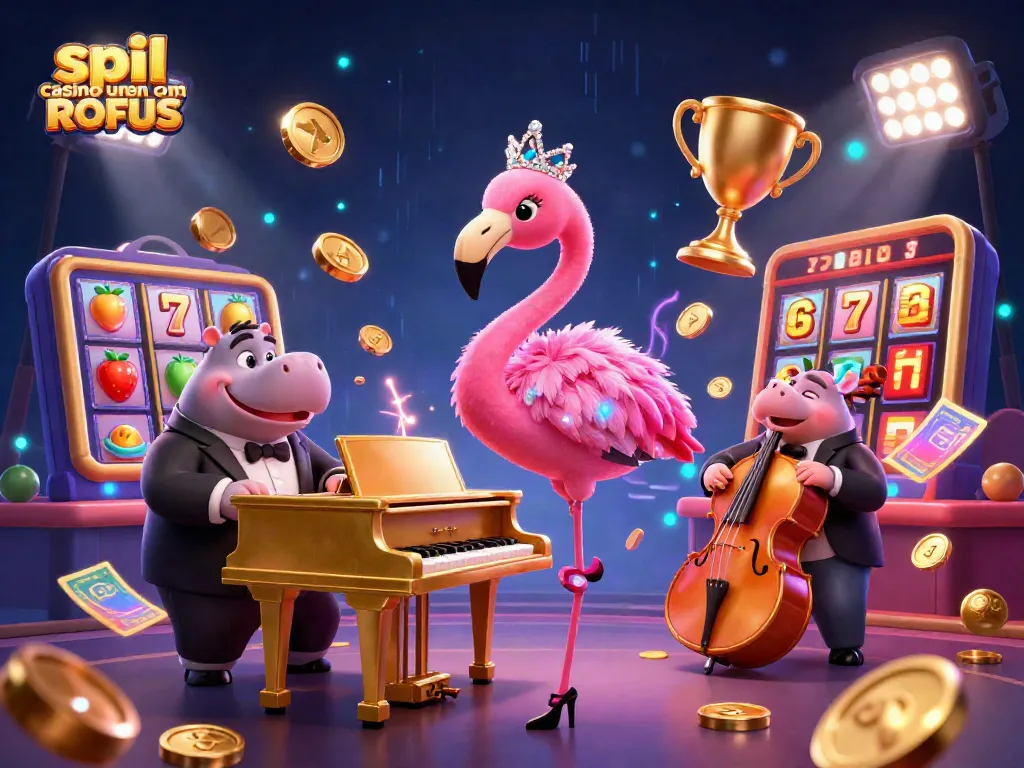 Engage with thrilling spil casino uden om ROFUS action, featuring a singing flamingo and dynamic game elements.