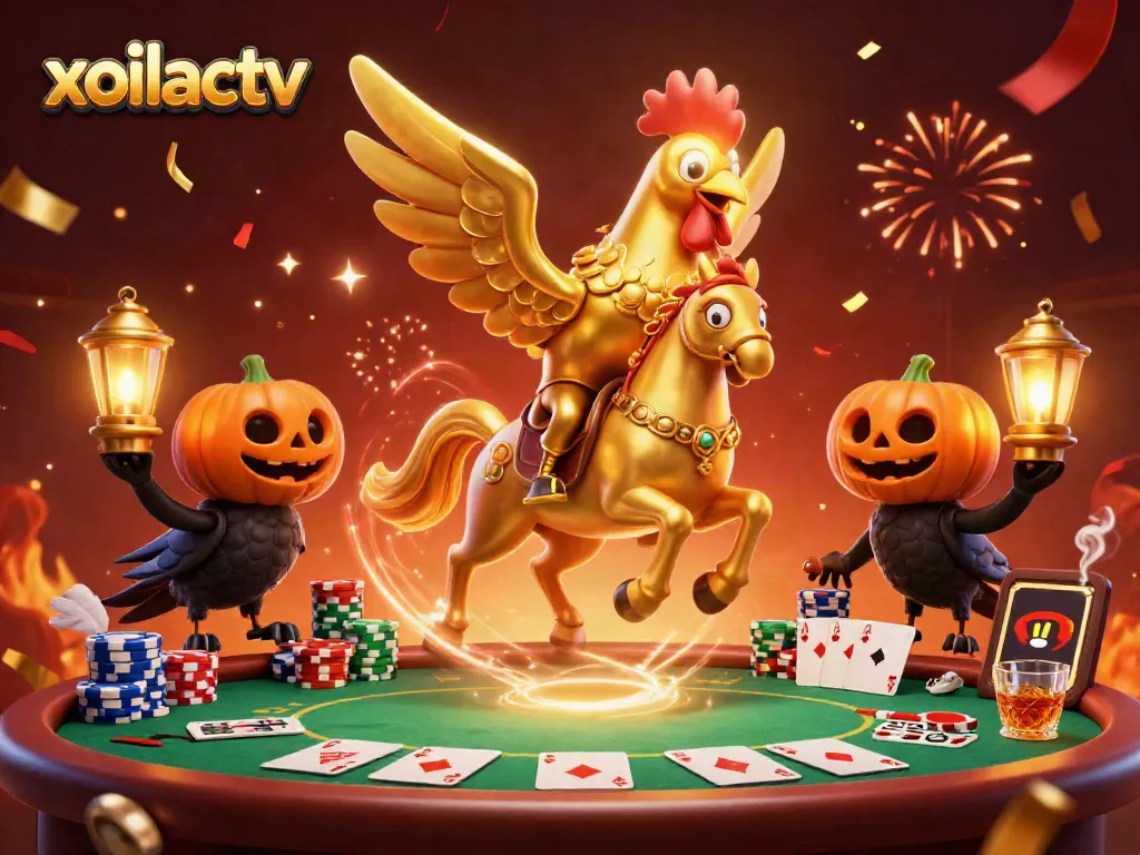 Experience the thrill of gambling with xoilactv in this vibrant casino scene featuring dynamic gaming elements.