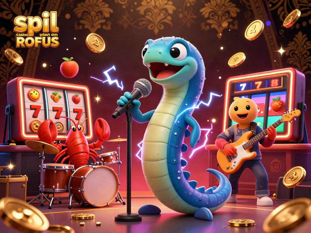 Experience the thrill of spil casino uden om ROFUS with an electric eel DJ, friends, and slot excitement!