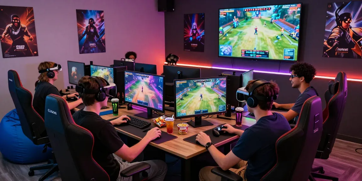 Group enjoying multiplayer games together on https://sc88.chat/ with vibrant gaming setup and dynamic atmosphere.
