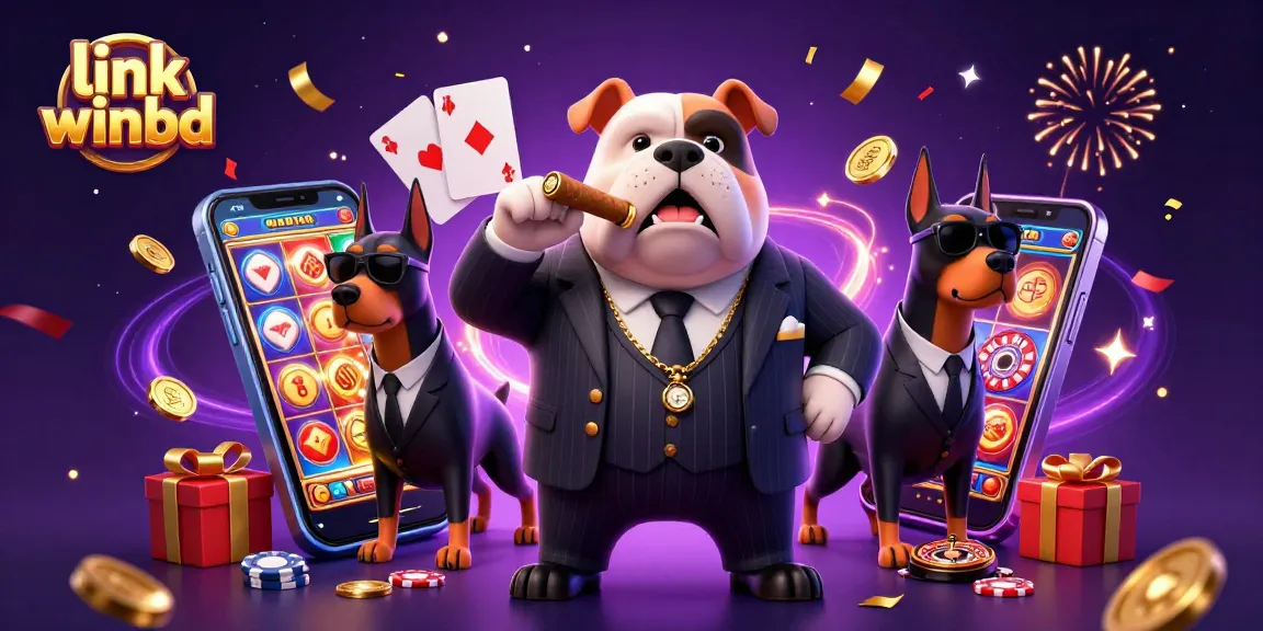 Experience thrilling wins at link winbd with a cartoon mafia scene showcasing an exciting casino atmosphere.