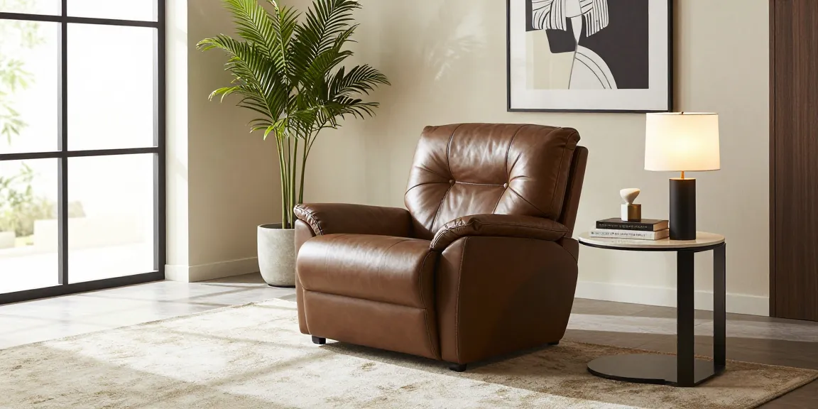Baxter Ledersessel in einem stilvollen Wohnzimmer, das luxuriöses Design und italienisches Handwerk präsentiert.