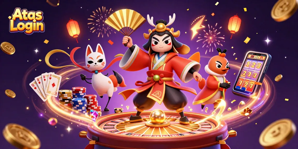 Engage in thrilling gaming adventures with Atas Login, where vibrant casino elements come alive.