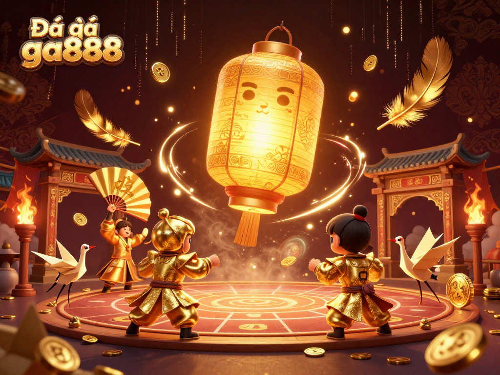 Engage in thrilling Đá gà ga888 action featuring folklore spirits and a vibrant casino setting.