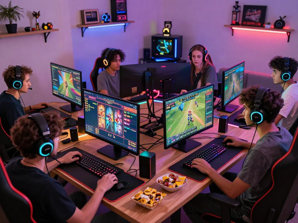 Gamers engaged in an exciting online gaming session featuring Uk88.