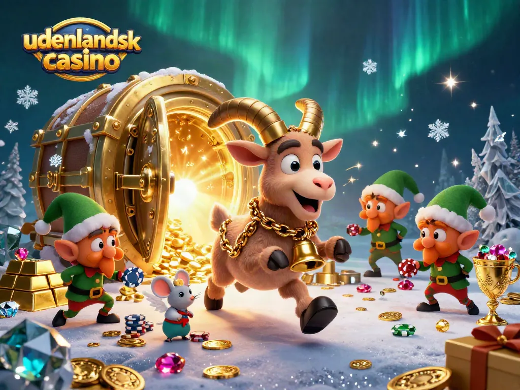Experience the excitement of udenlandsk casino with lively characters enjoying festive gambling fun.