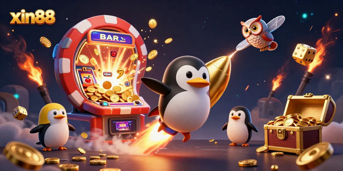 Experience endless jackpots with xin88 in this thrilling 3D illustration of a casino adventure.