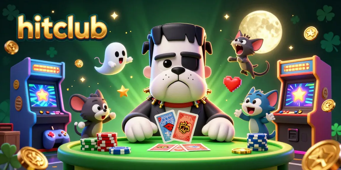 Engage with hitclub's thrilling gameplay featuring a haunted card table with dynamic characters.