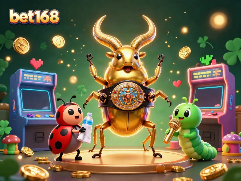 Experience thrilling action at bet168 with vibrant characters and arcade elements in a captivating casino scene.