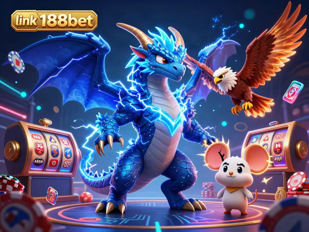 Experience thrilling action in link 188bet with vibrant gaming elements and charismatic characters in a dynamic scene.