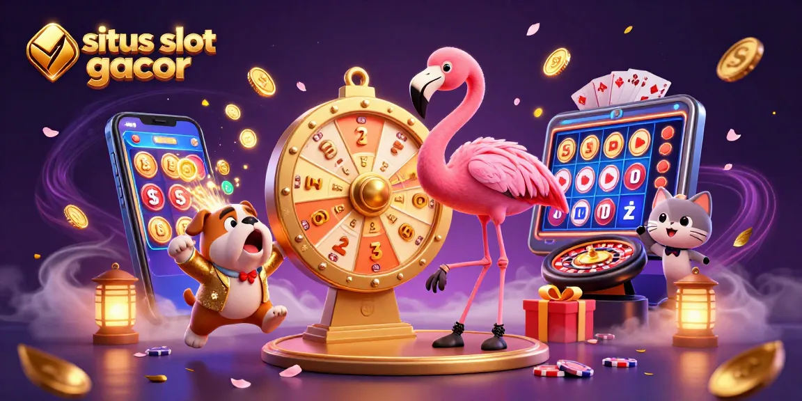 Experience the excitement of situs slot gacor with a dazzling game show scene filled with vibrant slot game visuals.